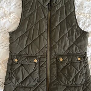 Quilted Olive Green Vest